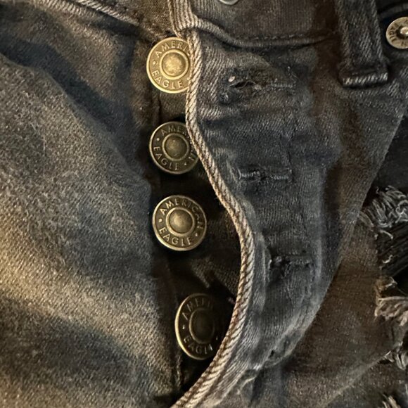 American Eagle Size 2 Button Fly Hi-Rise Shortie Strech - Picture 7 of 9